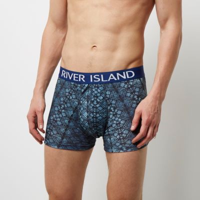 Blue print hipster boxers pack